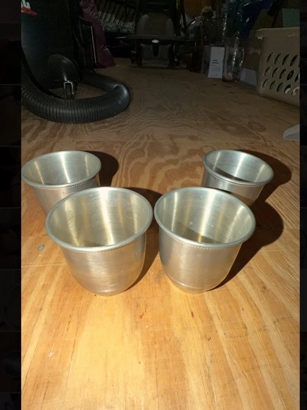 Set of 4 Salisbury Pewter mint julep cups.
